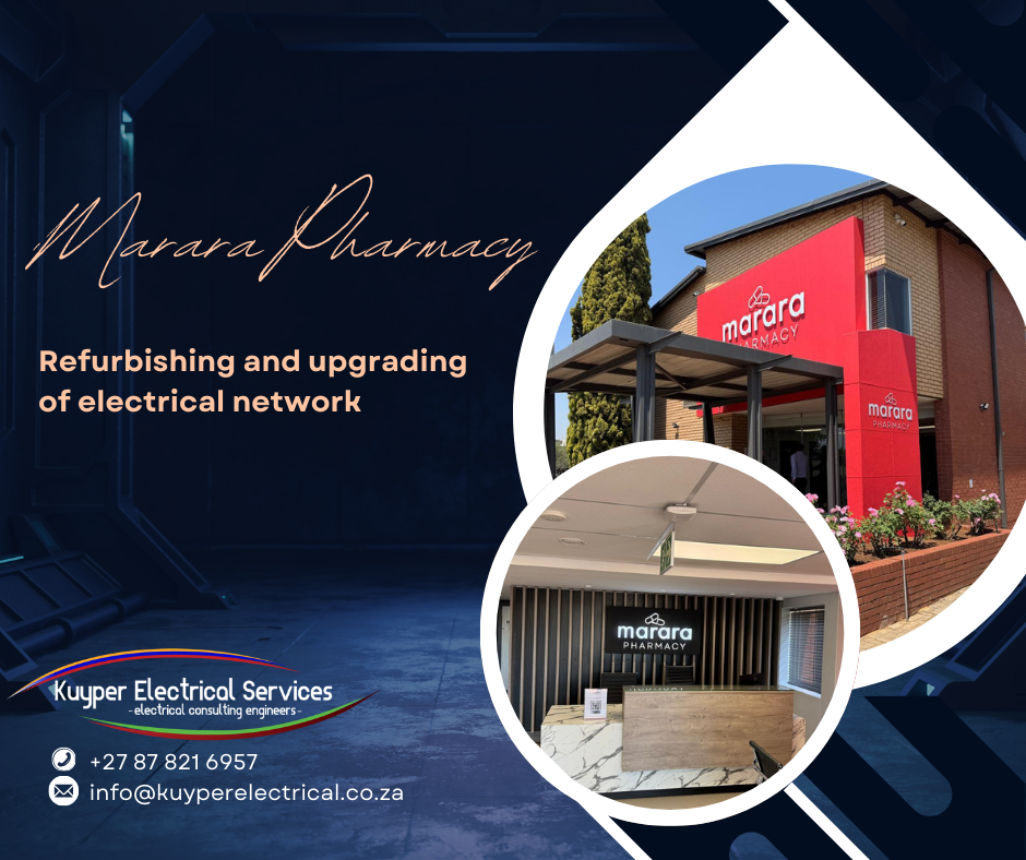 Electrical engineering and design refurbishment at Marara Pharmacy by Kuyper Electrical Services.